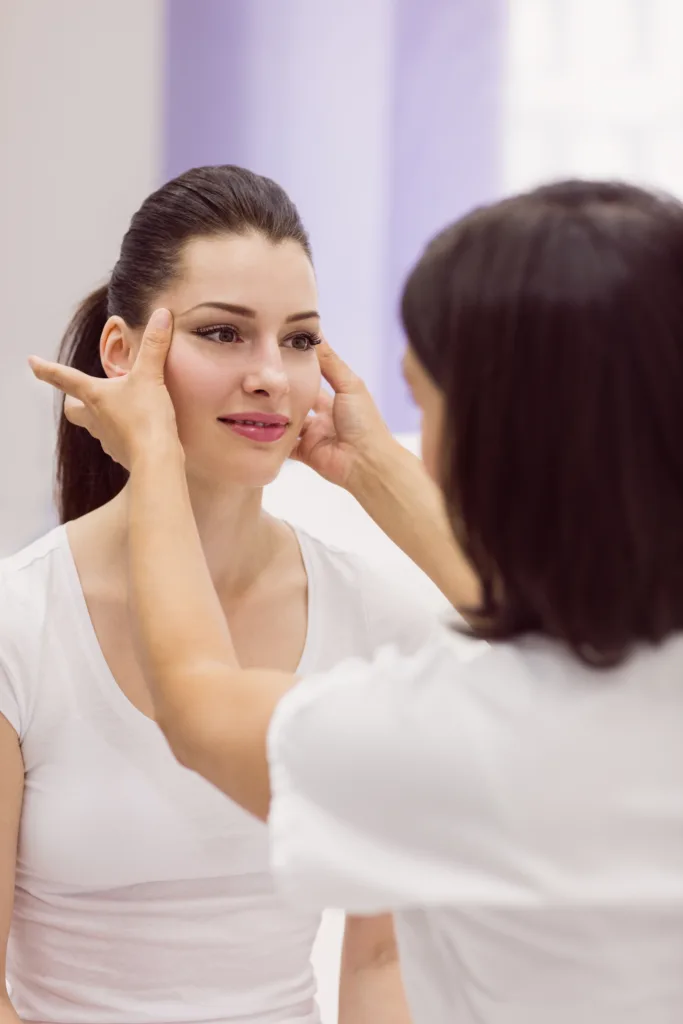 Dermatologist Examining Female Patient Skin 683x1024